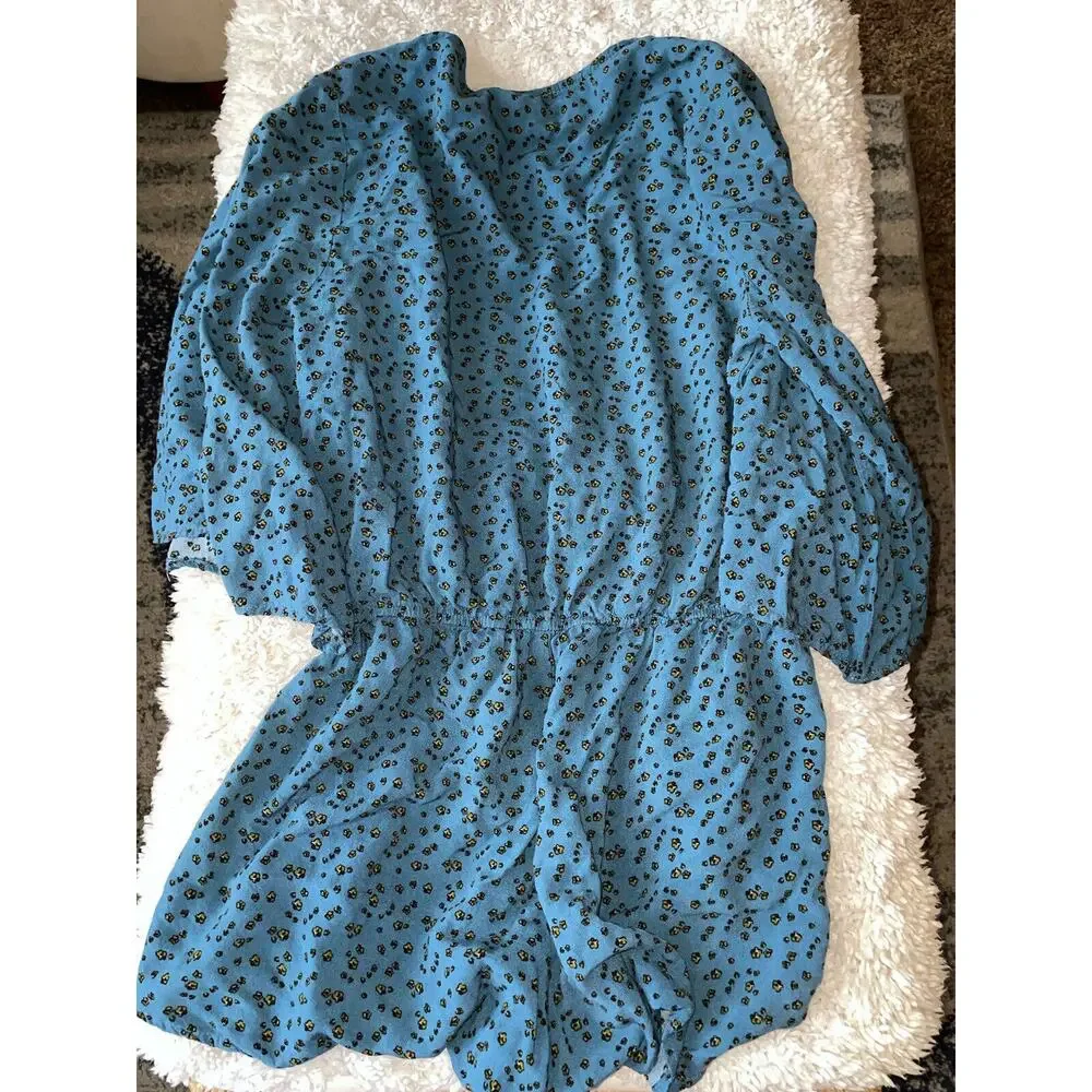 Natural Life Women’s Sz. S Sea Green Floral One Pc. Romper. Great Outfit - Picture 10 of 11